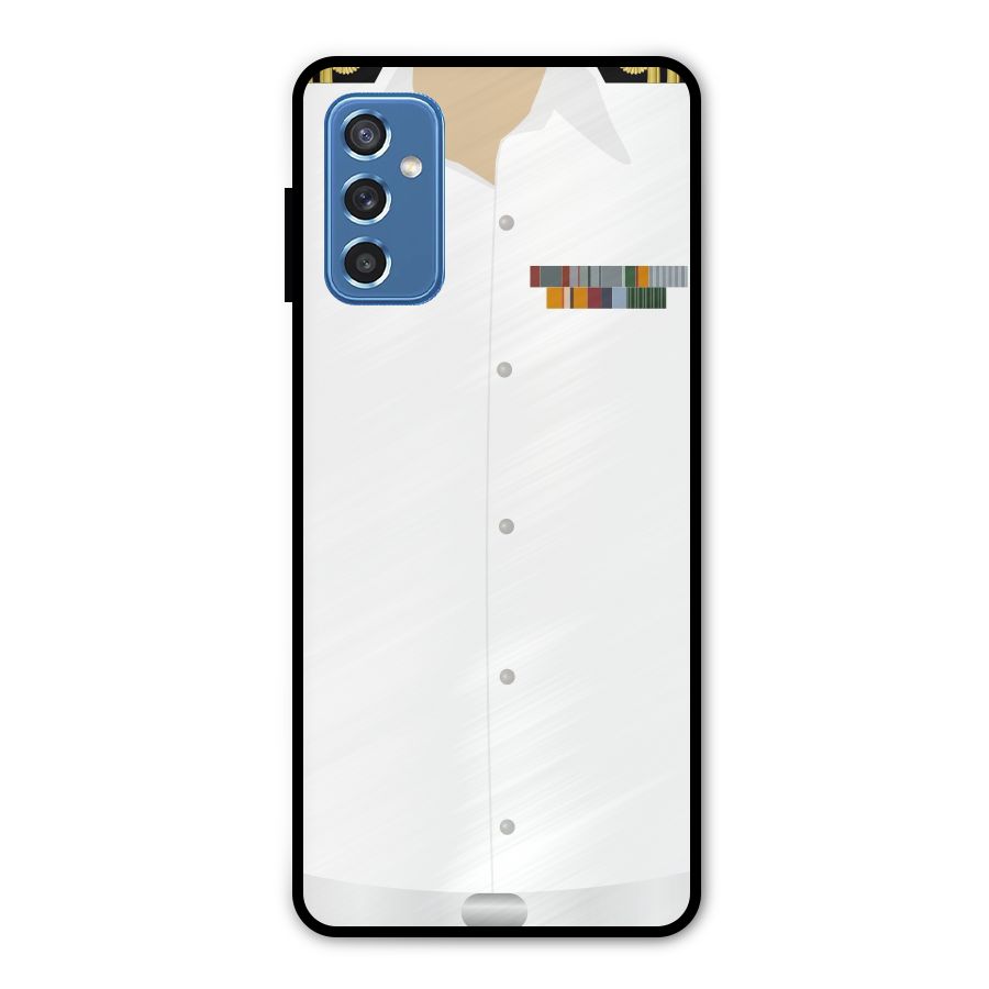 Navy Uniform Metal Back Case for Galaxy M52 5G