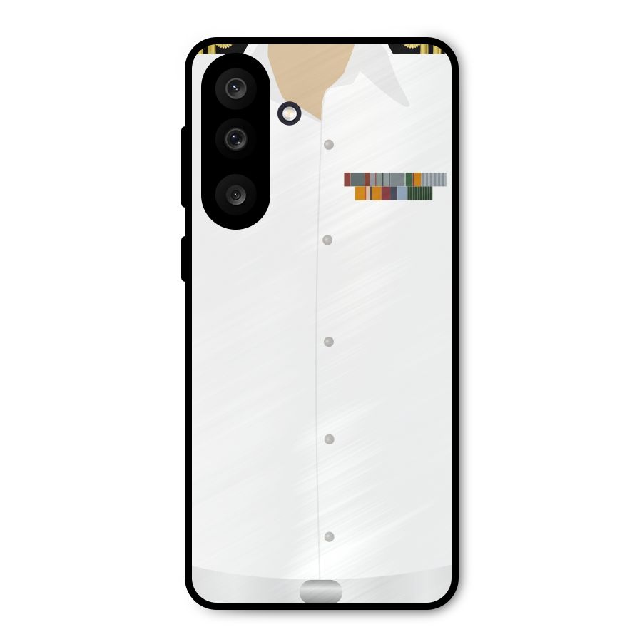 Navy Uniform Metal Back Case for Galaxy M56