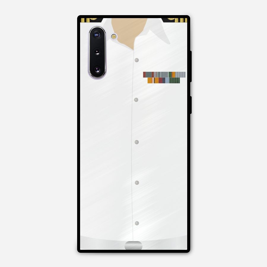 Navy Uniform Metal Back Case for Galaxy Note 10