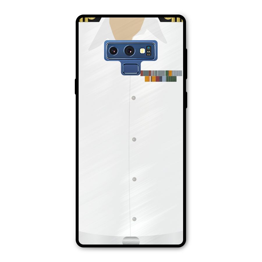 Navy Uniform Metal Back Case for Galaxy Note 9