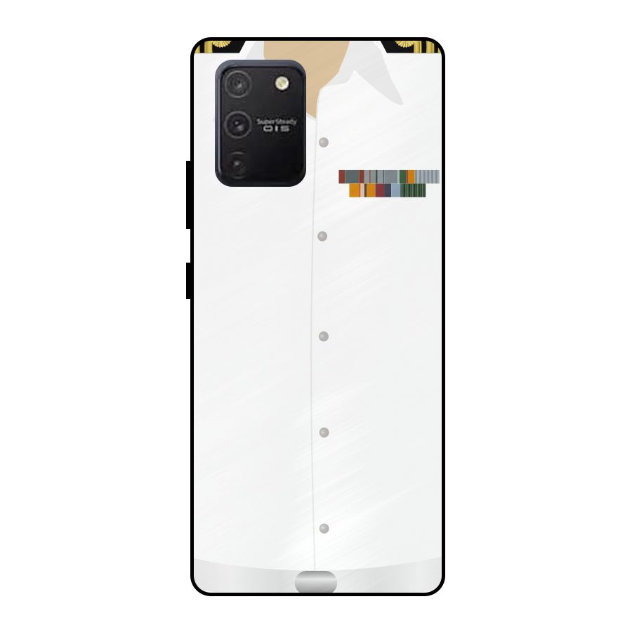 Navy Uniform Metal Back Case for Galaxy S10 Lite
