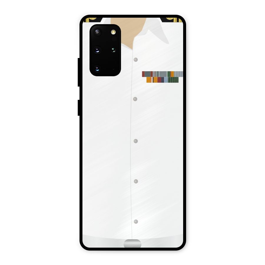 Navy Uniform Metal Back Case for Galaxy S20 Plus
