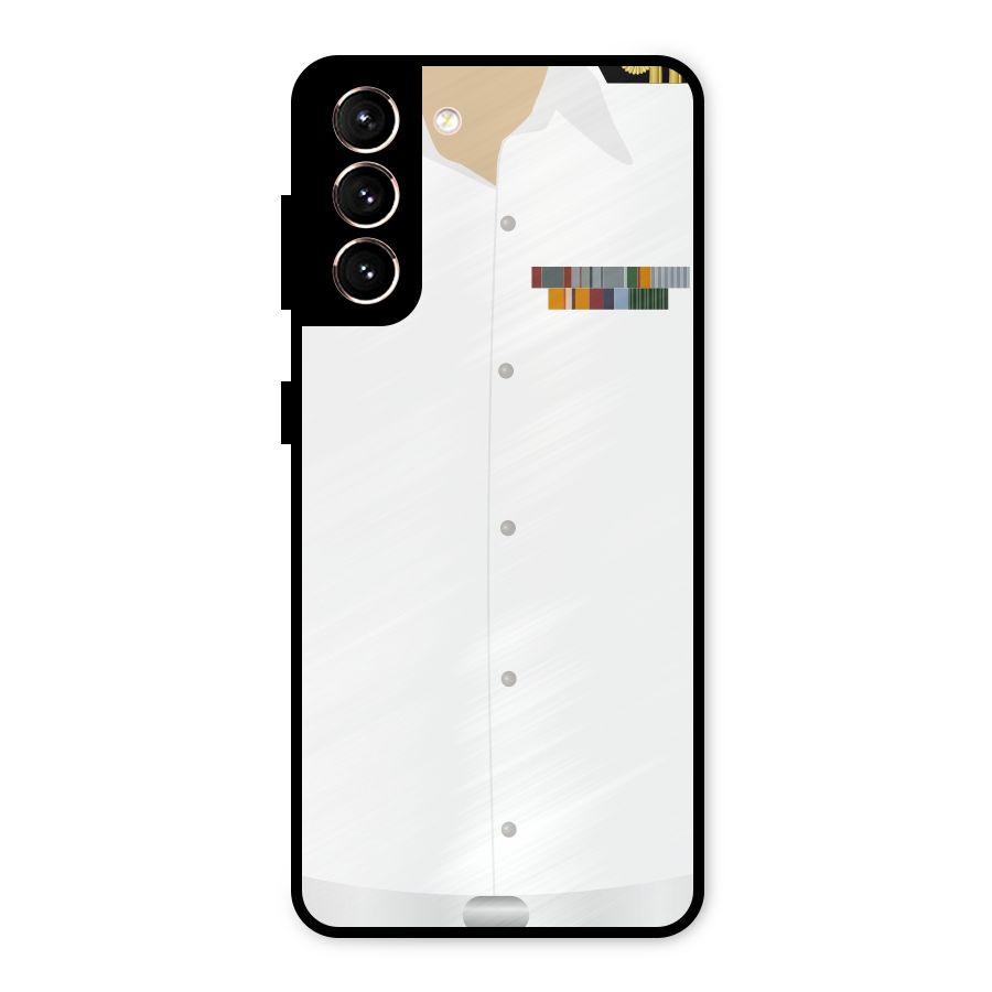 Navy Uniform Metal Back Case for Galaxy S21 5G