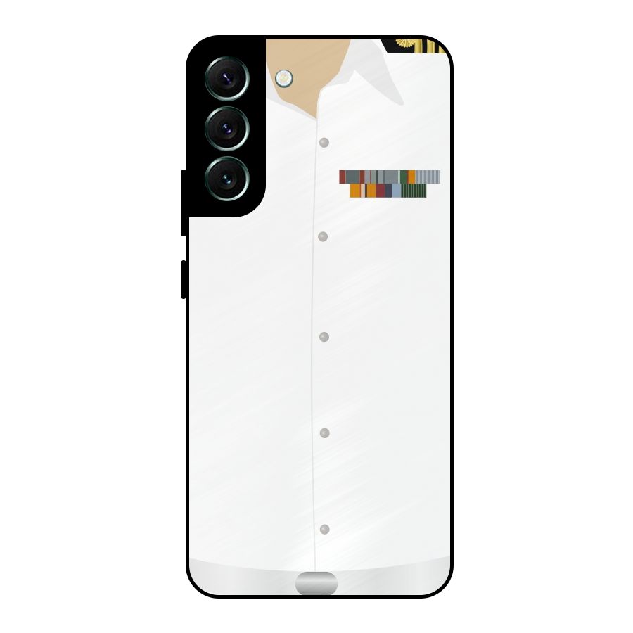 Navy Uniform Metal Back Case for Galaxy S22 Plus 5G