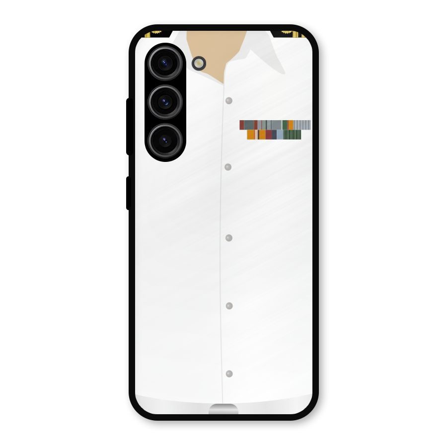 Navy Uniform Metal Back Case for Galaxy S23