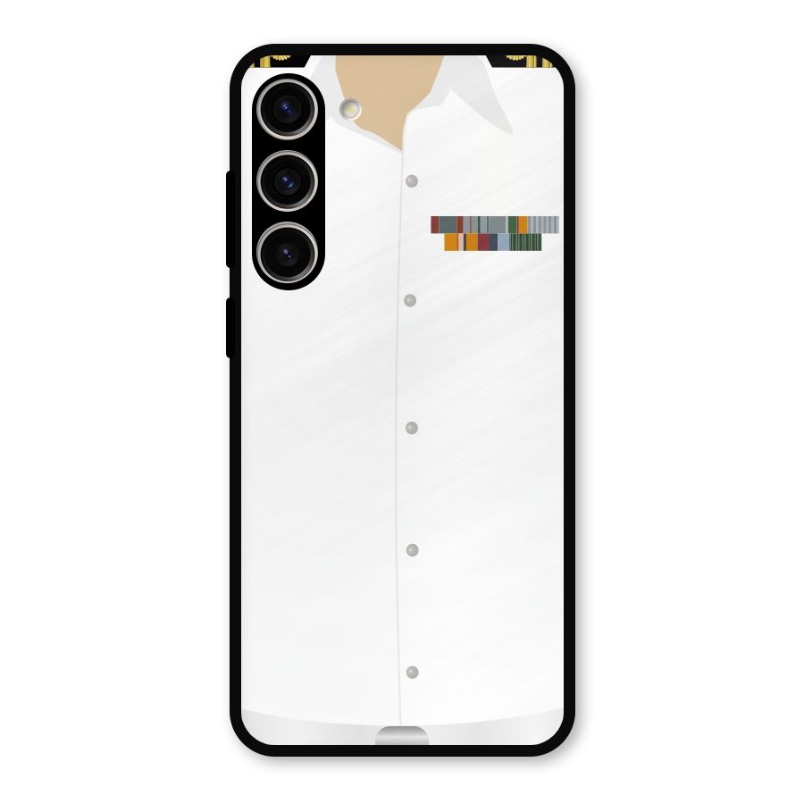 Navy Uniform Metal Back Case for Galaxy S23 Plus
