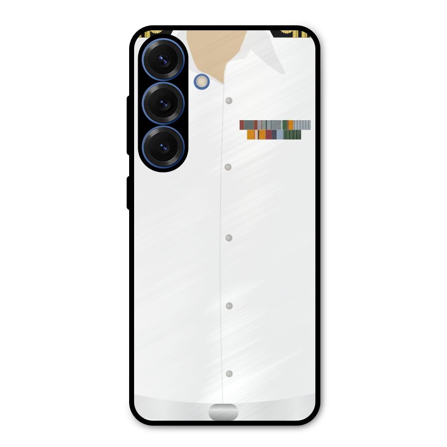 Navy Uniform Metal Back Case for Galaxy S25