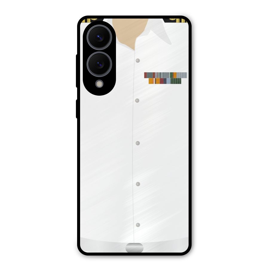 Navy Uniform Metal Back Case for Galaxy S25 Edge
