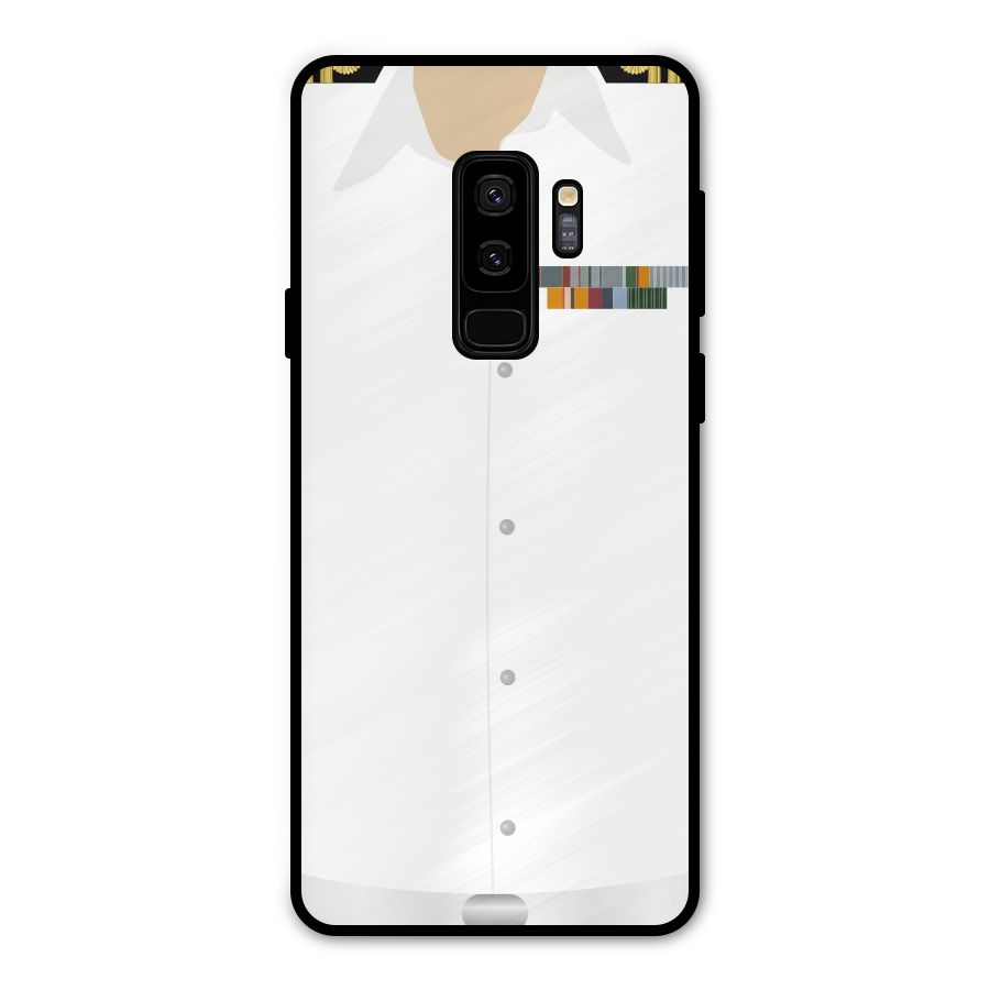 Navy Uniform Metal Back Case for Galaxy S9 Plus