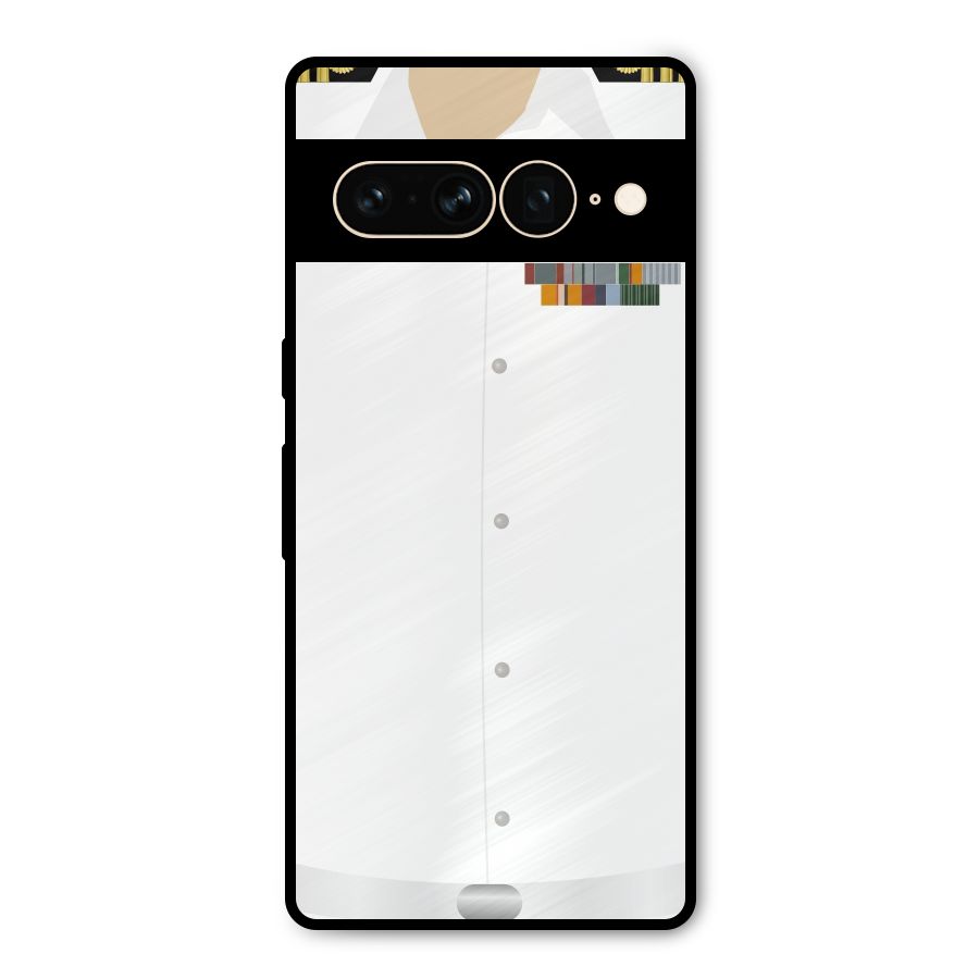 Navy Uniform Metal Back Case for Google Pixel 7 Pro