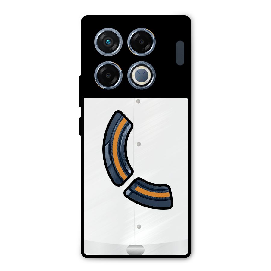 Navy Uniform Metal Back Case for Infinix GT 20 Pro