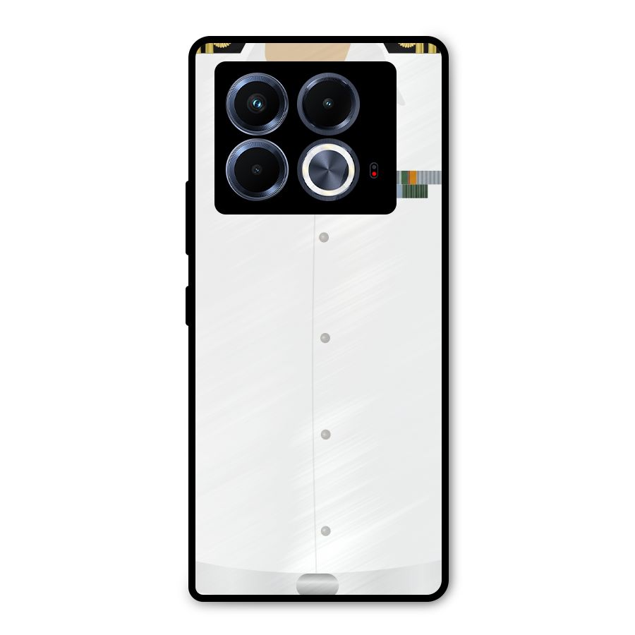 Navy Uniform Metal Back Case for Infinix Note 40 5G