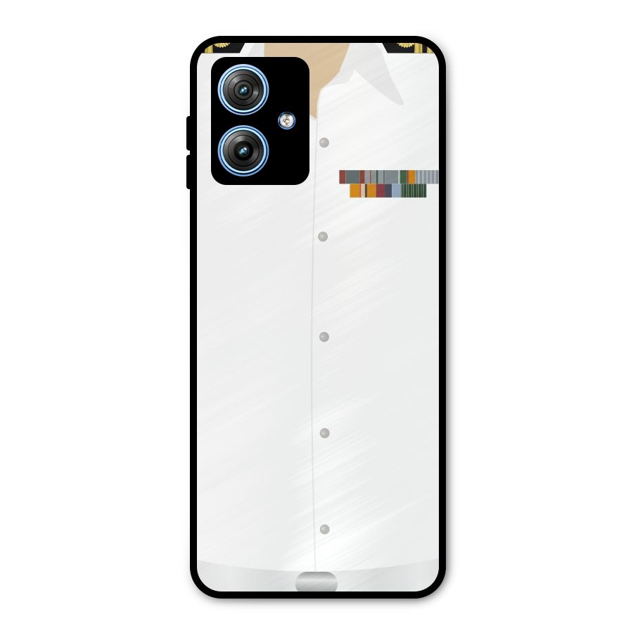 Navy Uniform Metal Back Case for Moto G54