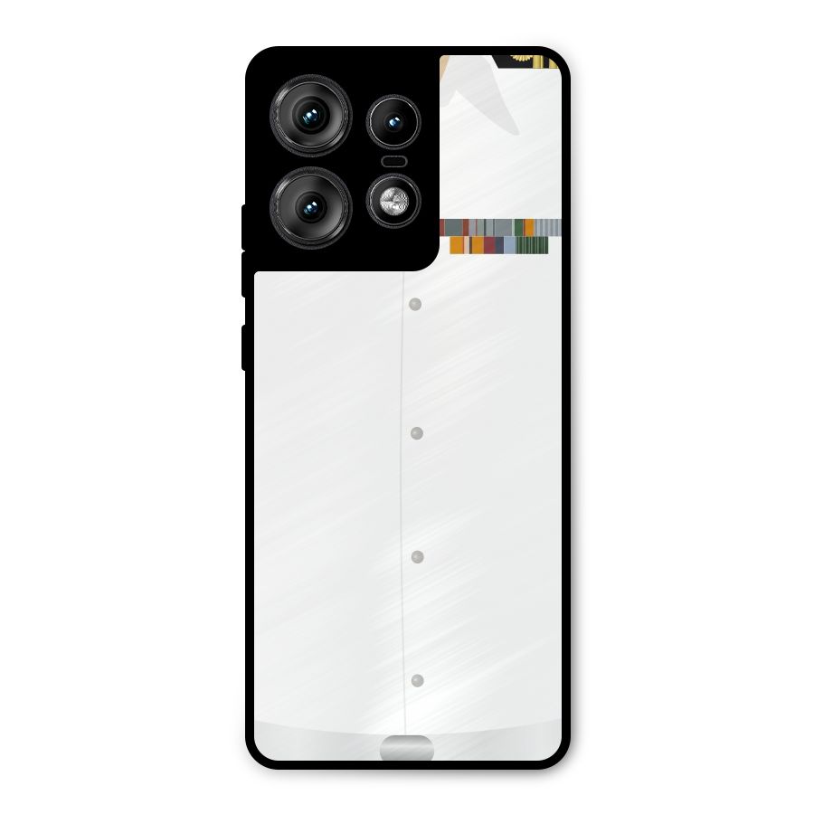 Navy Uniform Metal Back Case for Motorola Edge 50 Pro