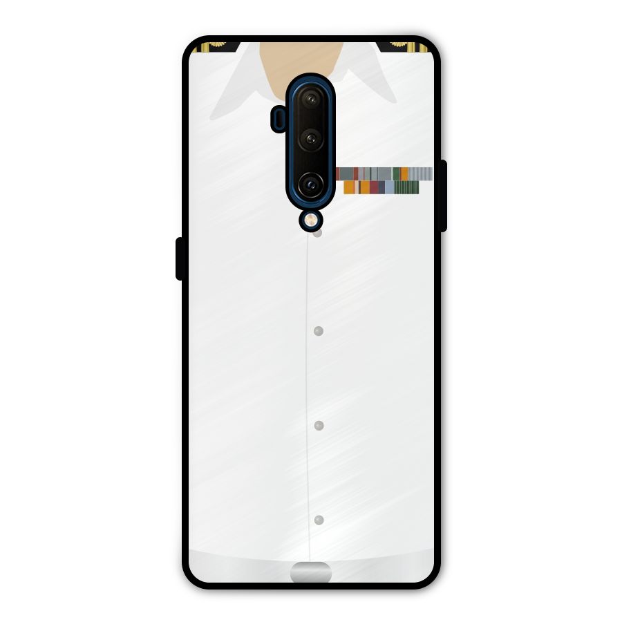 Navy Uniform Metal Back Case for OnePlus 7T Pro
