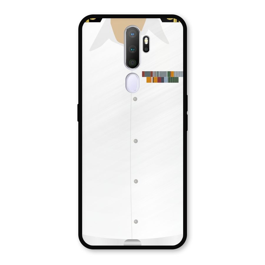 Navy Uniform Metal Back Case for Oppo A5 (2020)