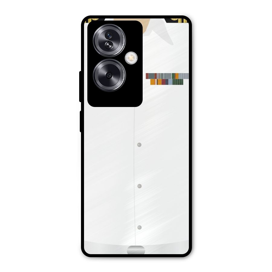 Navy Uniform Metal Back Case for Oppo A79 5G
