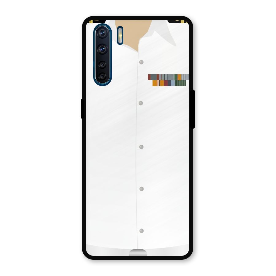 Navy Uniform Metal Back Case for Oppo F15