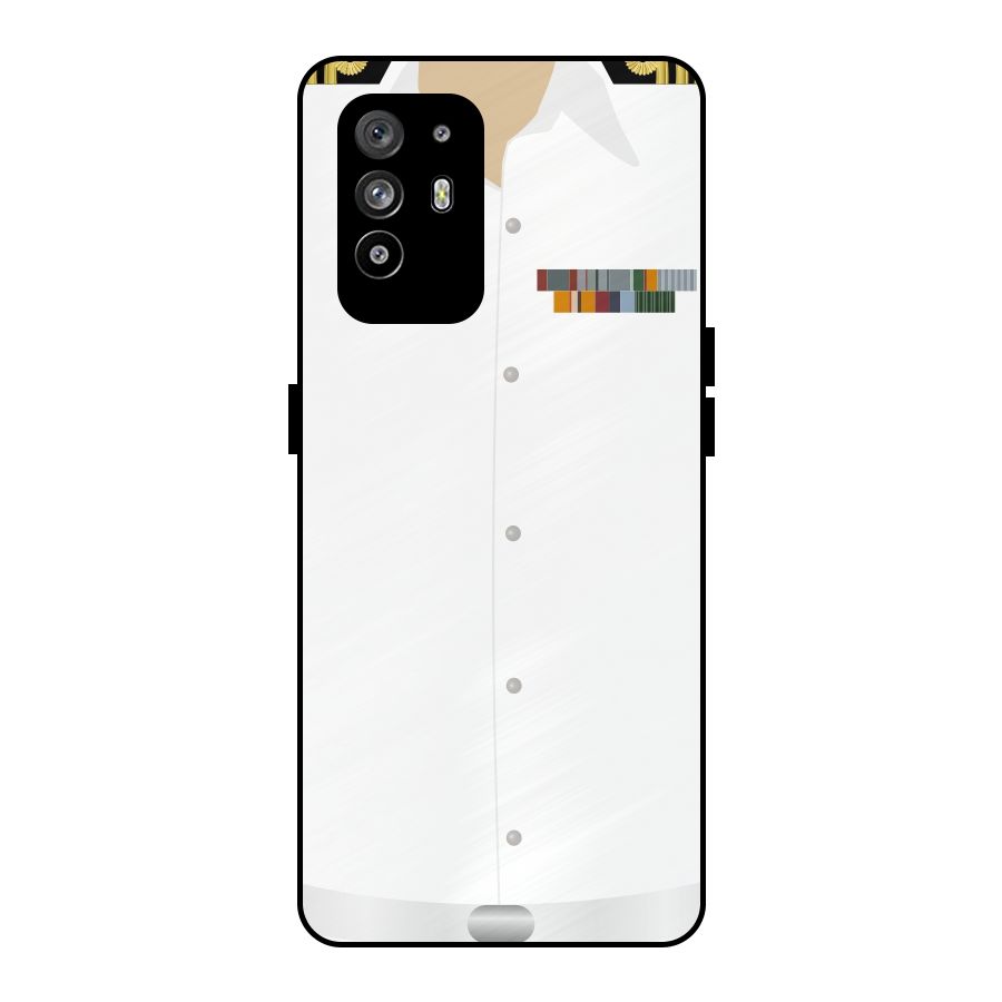 Navy Uniform Metal Back Case for Oppo F19 Pro Plus 5G