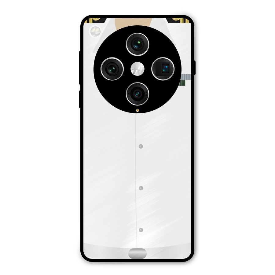 Navy Uniform Metal Back Case for Oppo Find X8 Pro