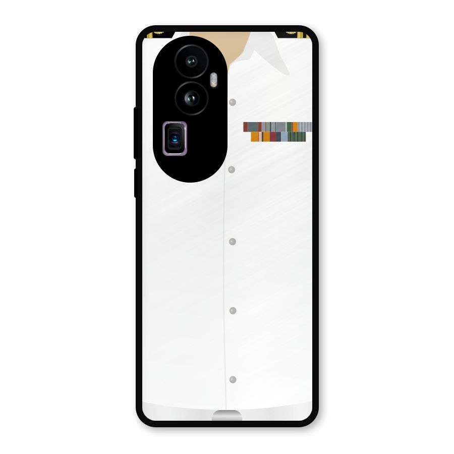 Navy Uniform Metal Back Case for Oppo Reno10 Pro Plus