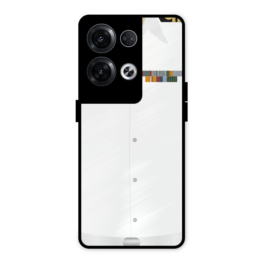 Navy Uniform Metal Back Case for Oppo Reno8 Pro 5G