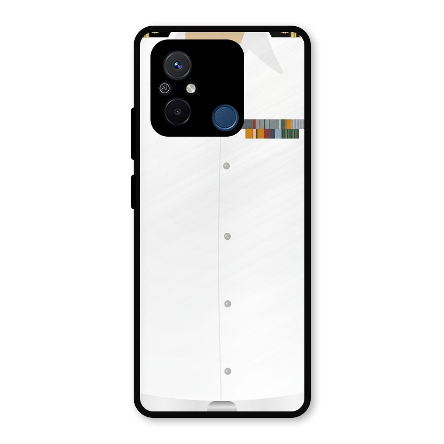 Navy Uniform Metal Back Case for Poco C55