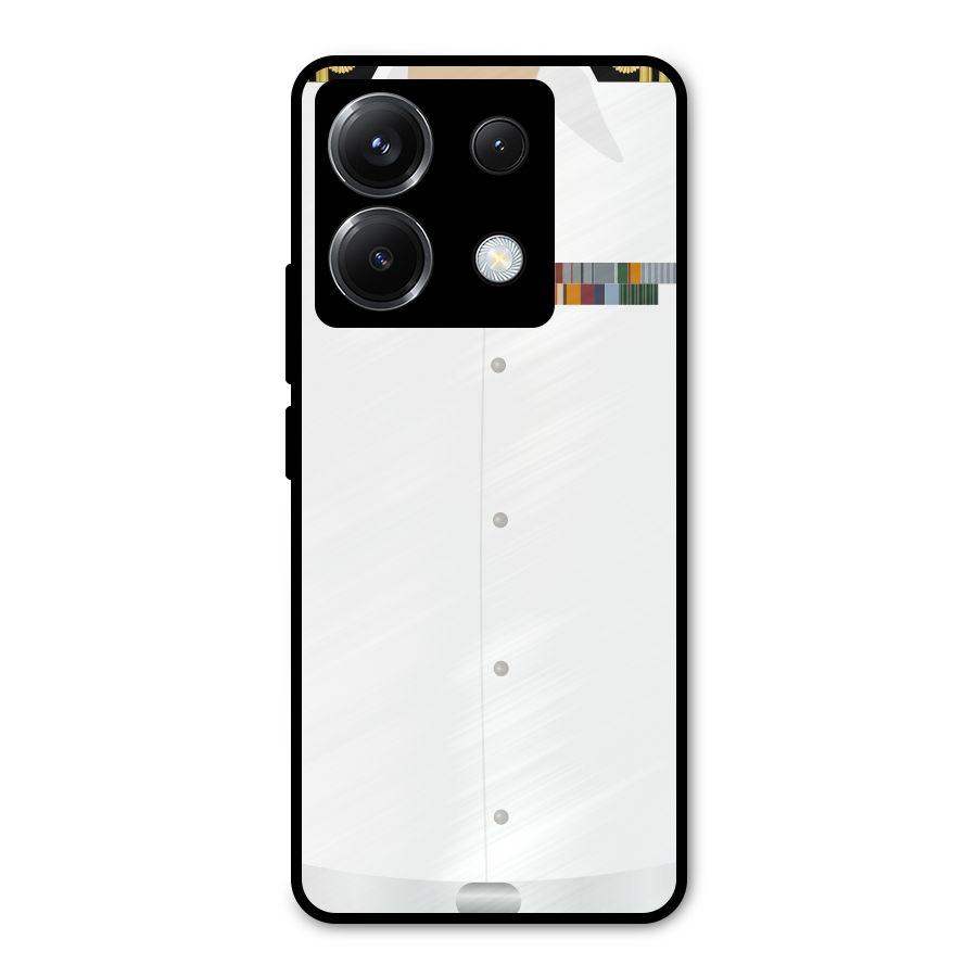 Navy Uniform Metal Back Case for Poco X6
