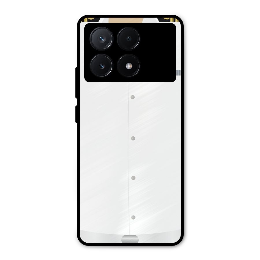 Navy Uniform Metal Back Case for Poco X6 Pro