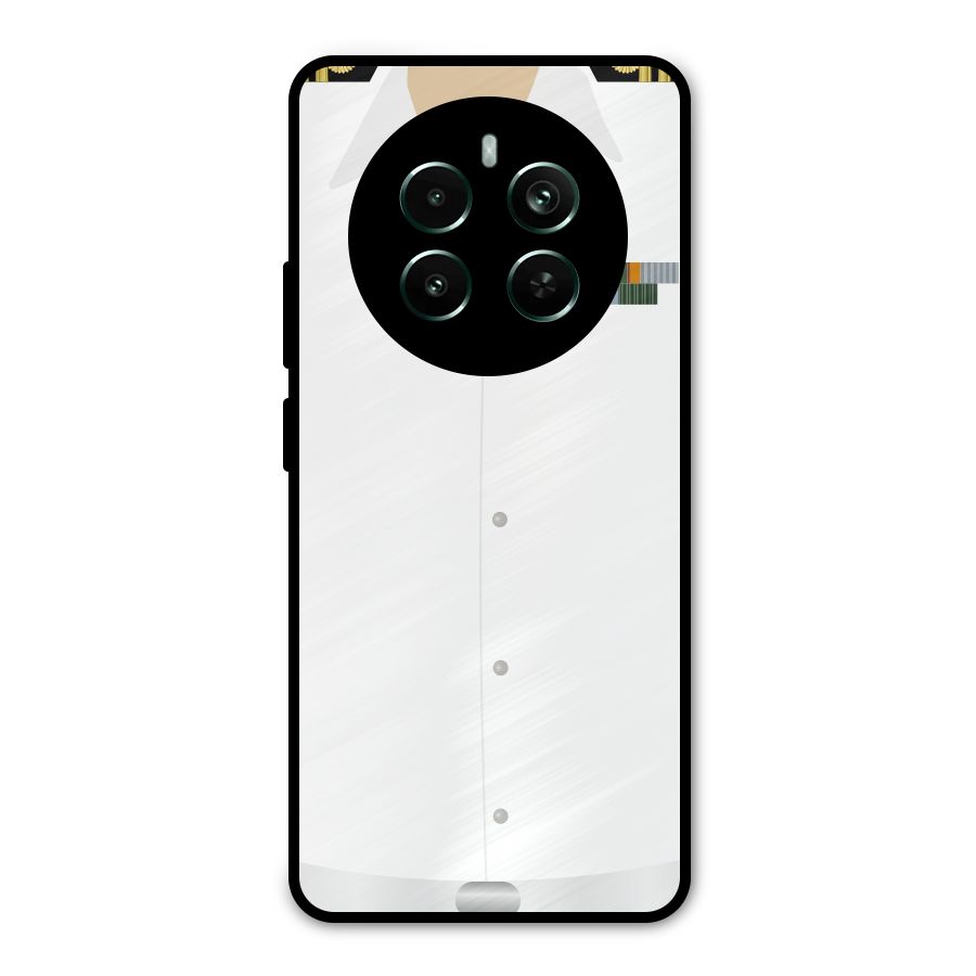 Navy Uniform Metal Back Case for Realme 12 Pro Plus