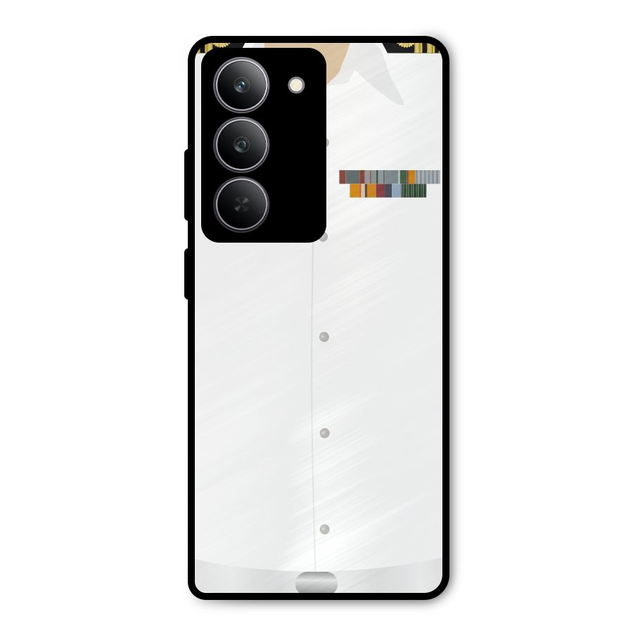 Navy Uniform Metal Back Case for Realme 14x