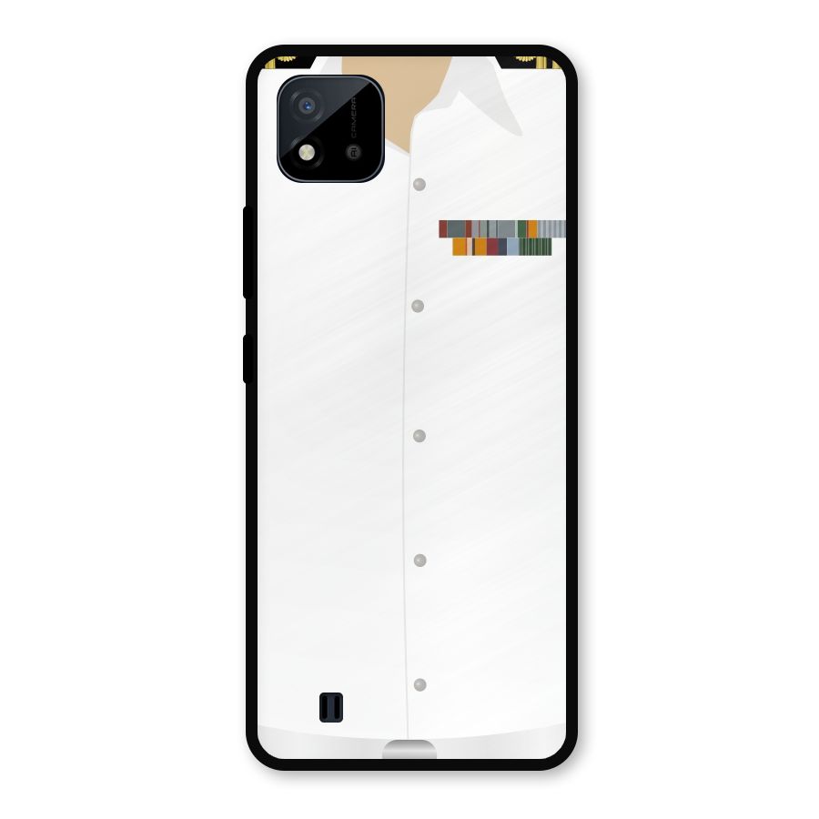 Navy Uniform Metal Back Case for Realme C11 2021
