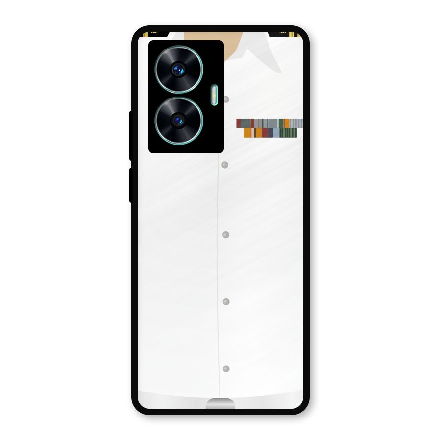 Navy Uniform Metal Back Case for Realme C55