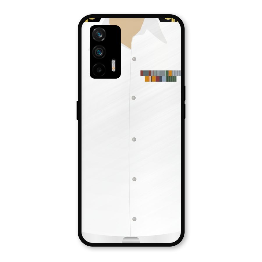 Navy Uniform Metal Back Case for Realme GT 5G