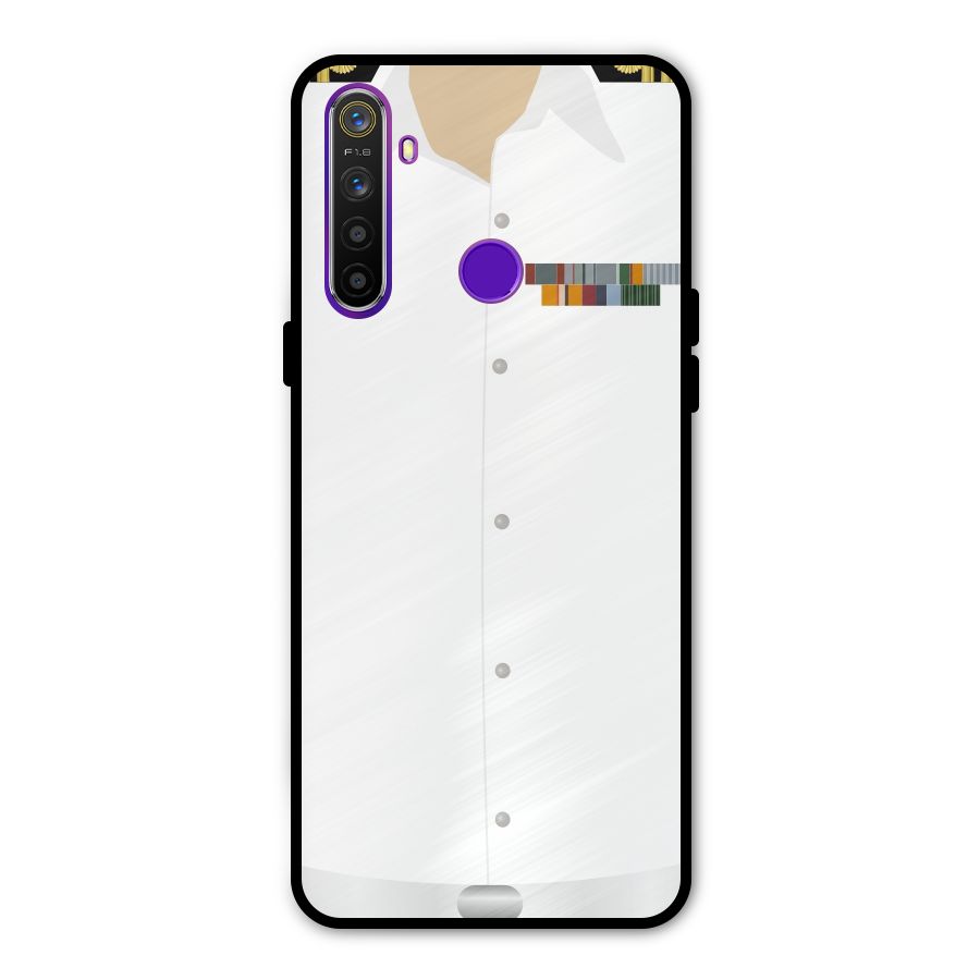 Navy Uniform Metal Back Case for Realme Narzo 10