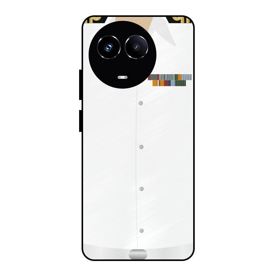 Navy Uniform Metal Back Case for Realme Narzo 60X