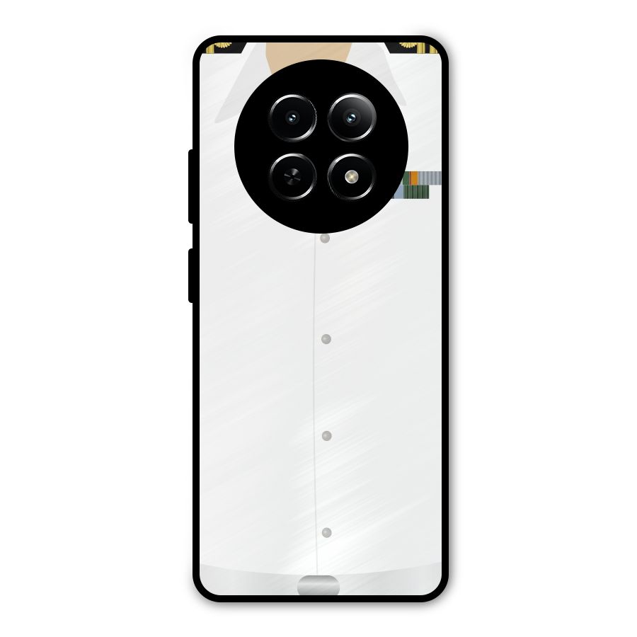Navy Uniform Metal Back Case for Realme Narzo 70x 5G