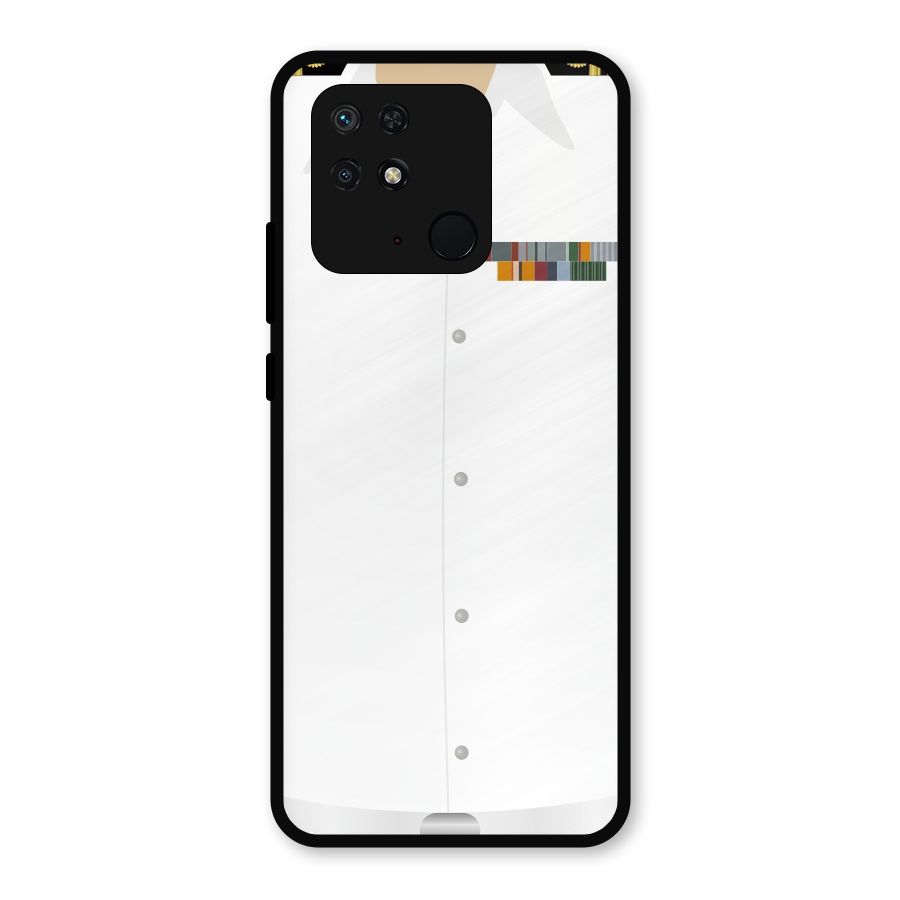 Navy Uniform Metal Back Case for Redmi 10 Power