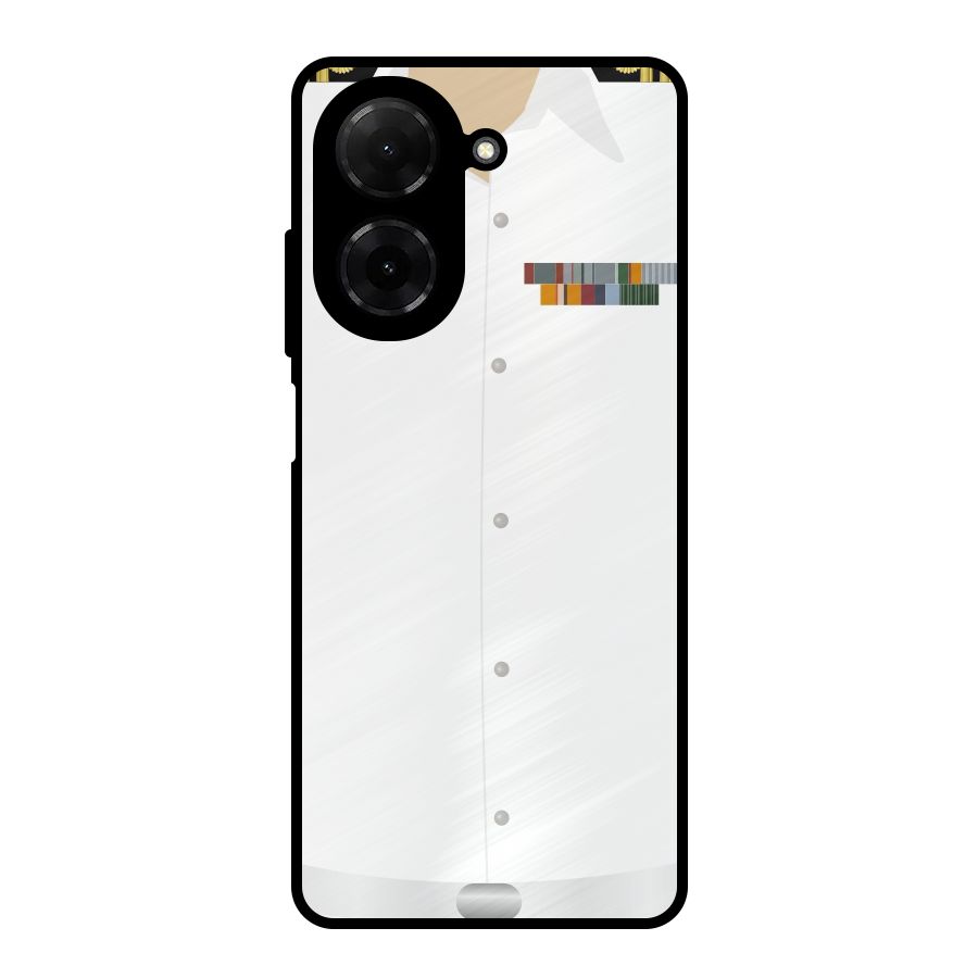 Navy Uniform Metal Back Case for Redmi A5 4G