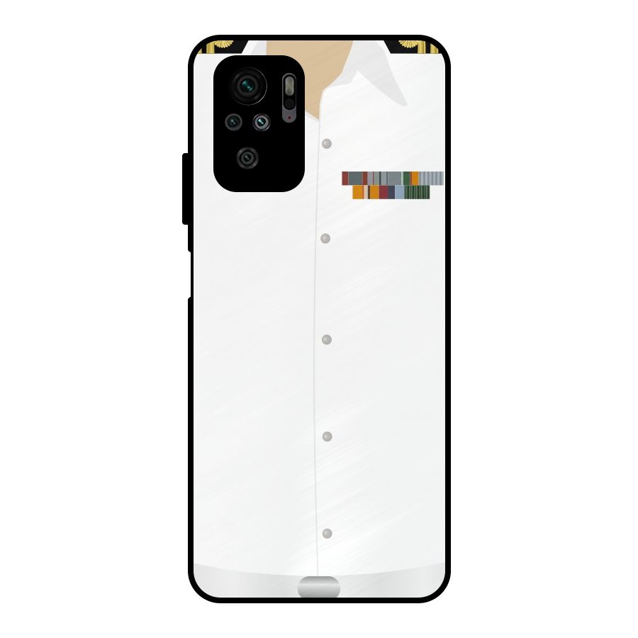 Navy Uniform Metal Back Case for Redmi Note 10S