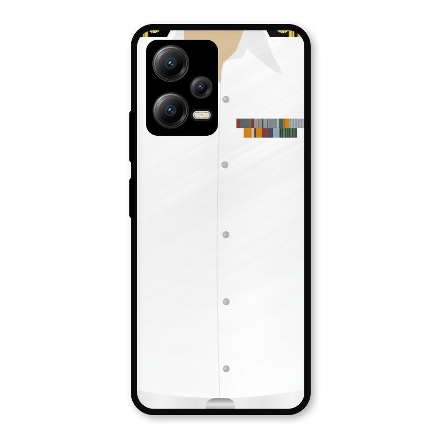 Navy Uniform Metal Back Case for Redmi Note 12 5G