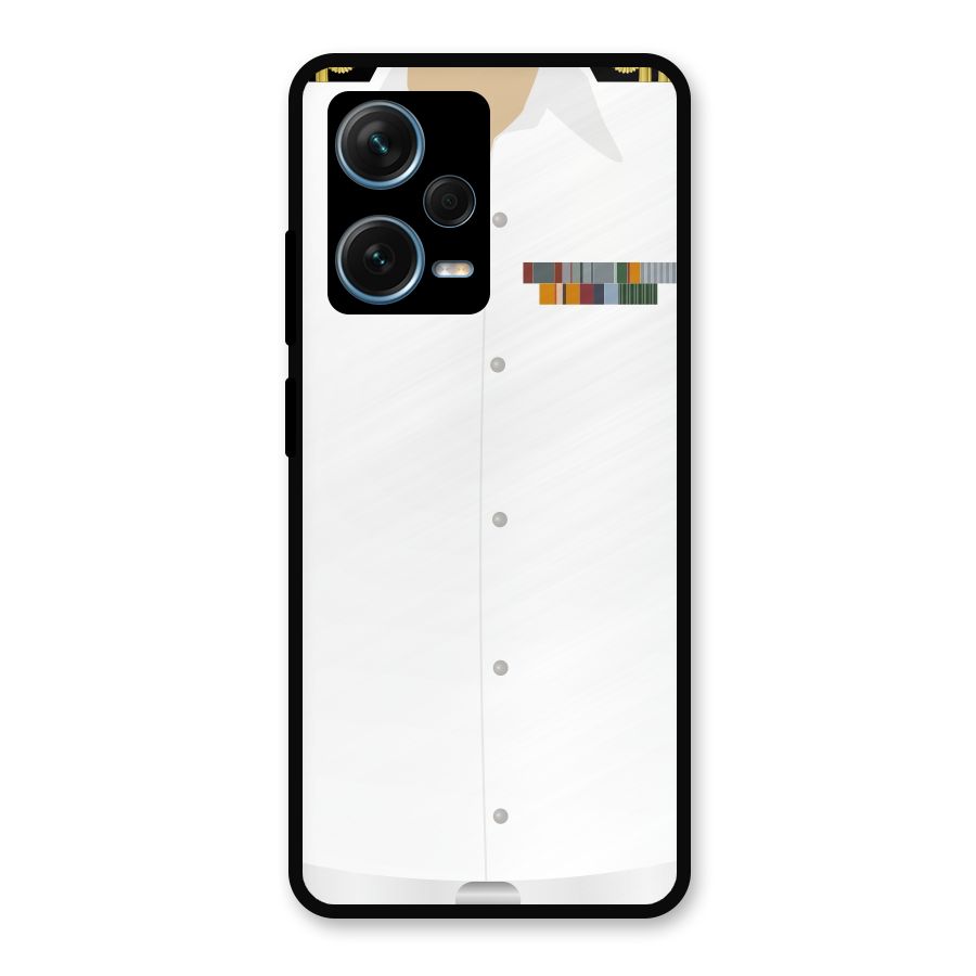 Navy Uniform Metal Back Case for Redmi Note 12 Pro Plus 5G