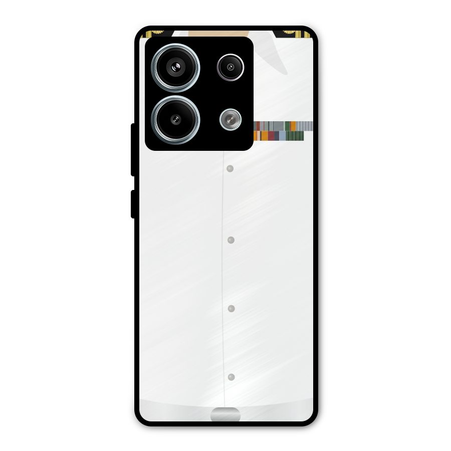 Navy Uniform Metal Back Case for Redmi Note 13 Pro 5G