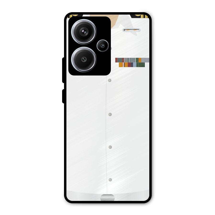 Navy Uniform Metal Back Case for Redmi Note 13 Pro Plus