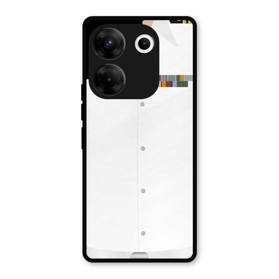 Navy Uniform Metal Back Case for Tecno Camon 20