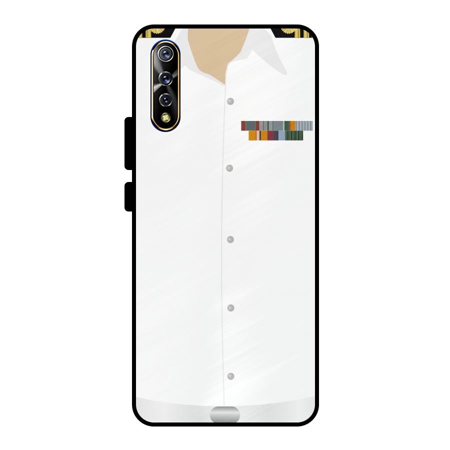 Navy Uniform Metal Back Case for Vivo S1