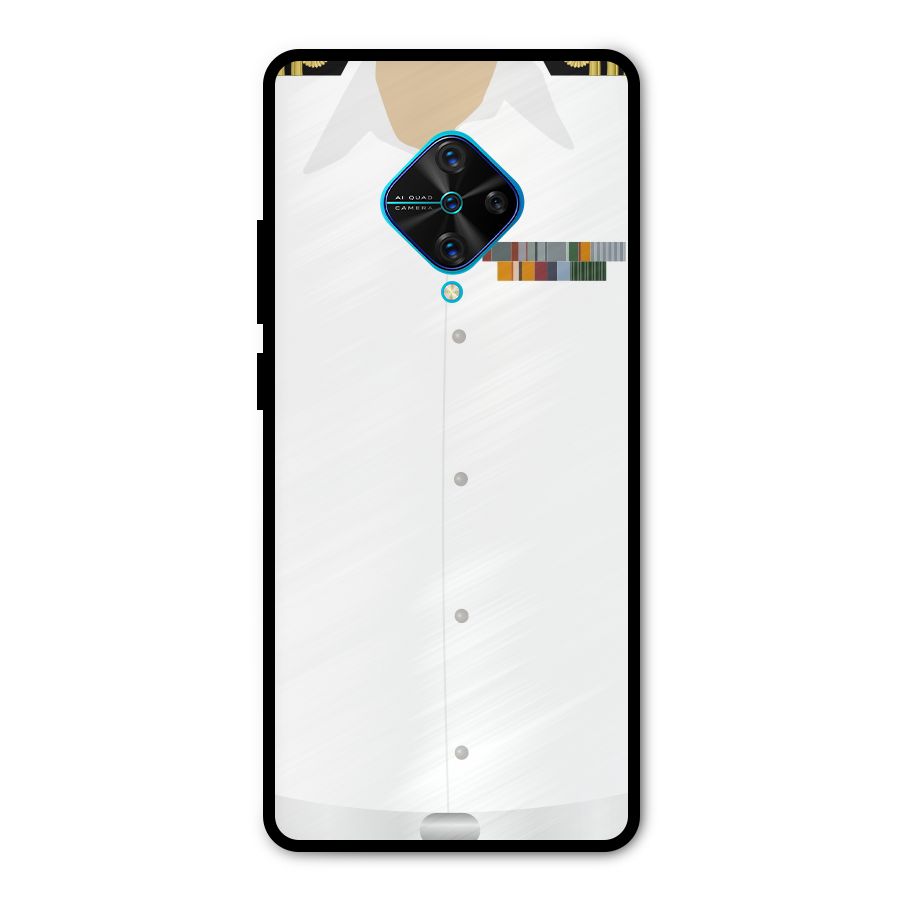Navy Uniform Metal Back Case for Vivo S1 Pro