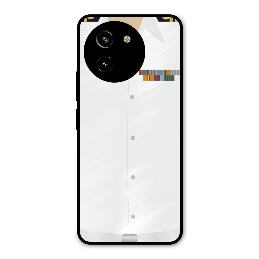 Navy Uniform Metal Back Case for Vivo T3x