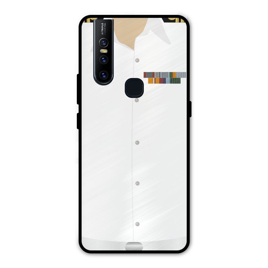 Navy Uniform Metal Back Case for Vivo V15