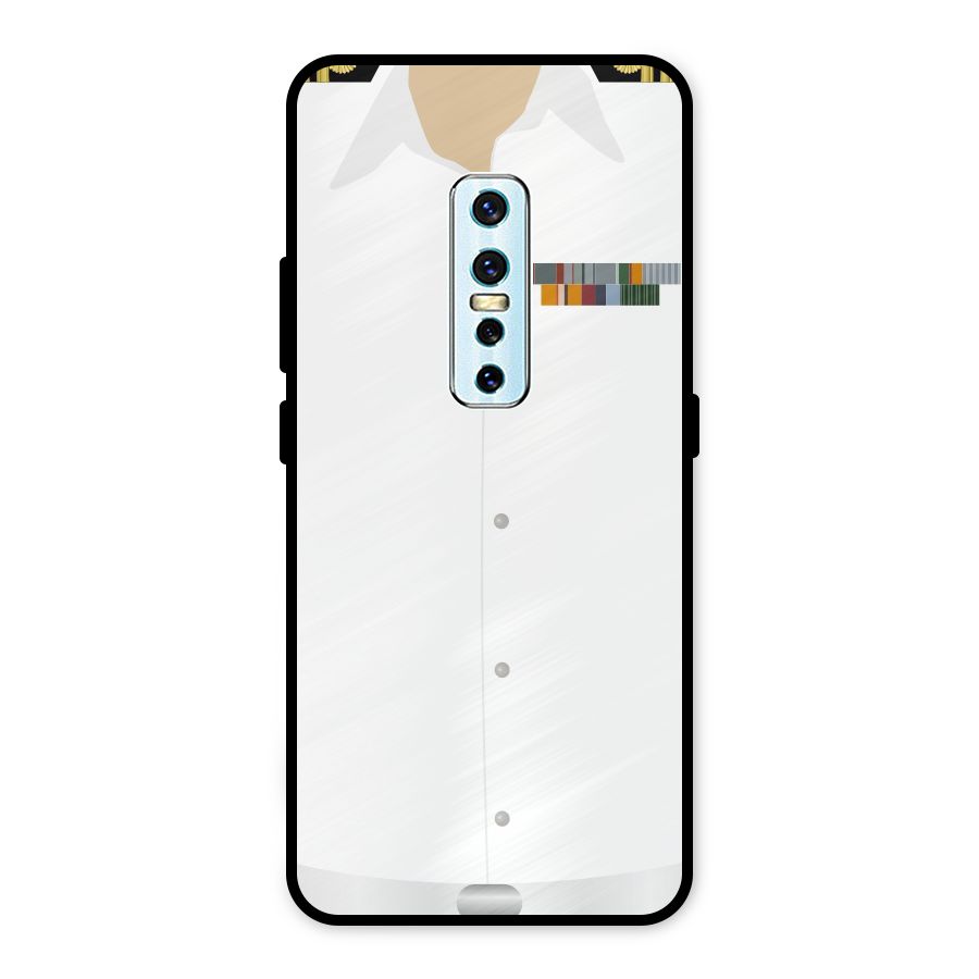Navy Uniform Metal Back Case for Vivo V17 Pro